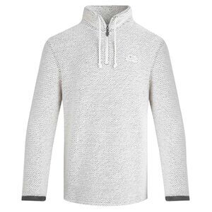 Weird Fish Mens Cruiser Macaroni Quarter Zip Pullover / Ecru